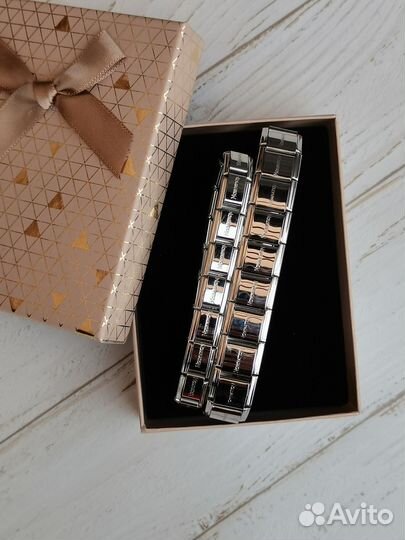 Браслет серебристый мужской женский