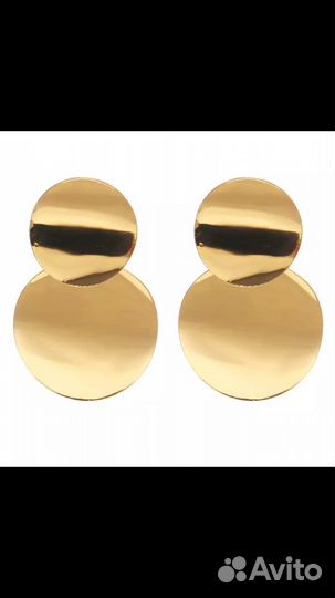 Серьги «удвоенные круги»