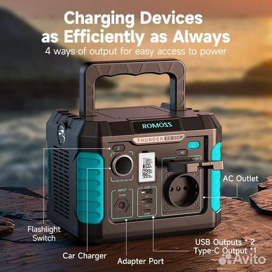 Портативный Аккумулятор 220v 12v 300w