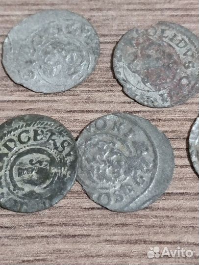 1 солид, королева Кристина. 10 штук. Серебро. Швец