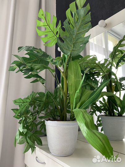 Искусственное растение цветок Шефлера