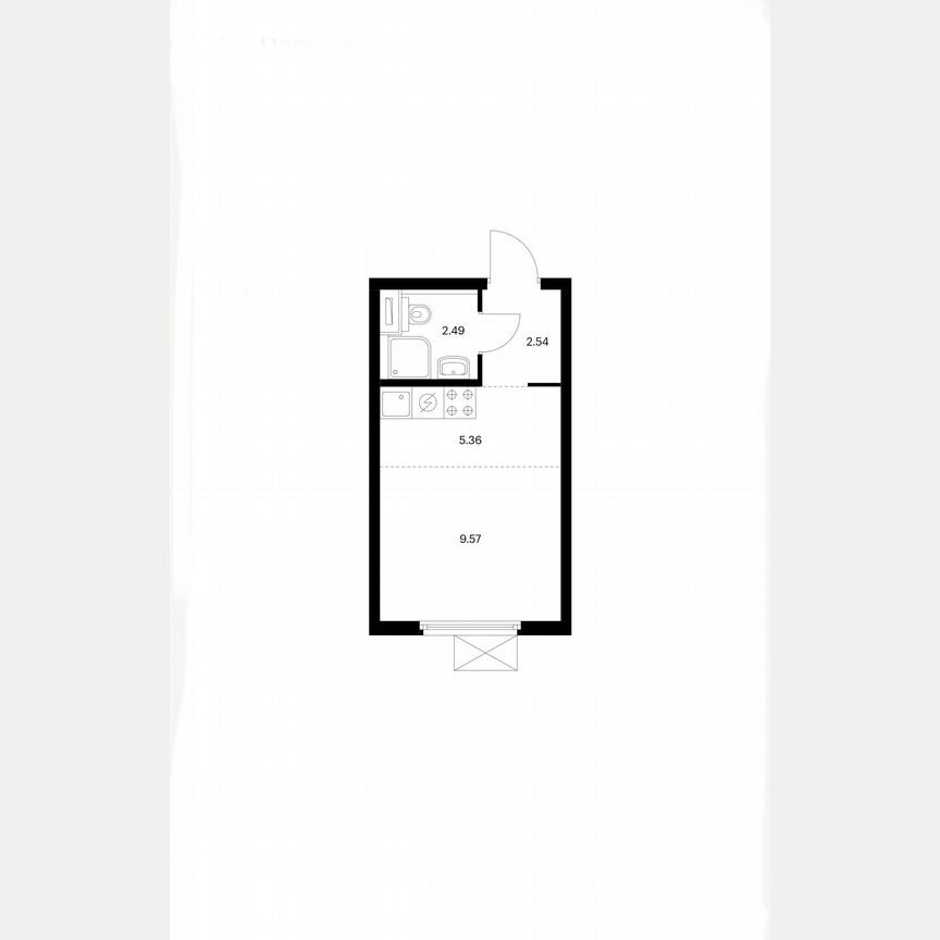 Квартира-студия, 20 м², 8/9 эт.