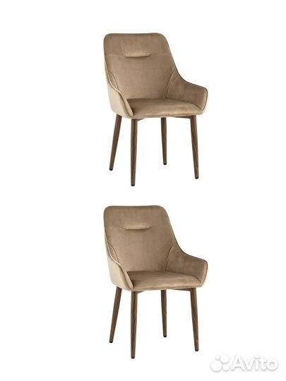 Стул Диана велюр бежевый 2 шт