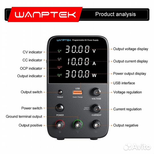 Блоки питания Wanptek DPS/EPS/WPS/APS/TPS 30В / 10