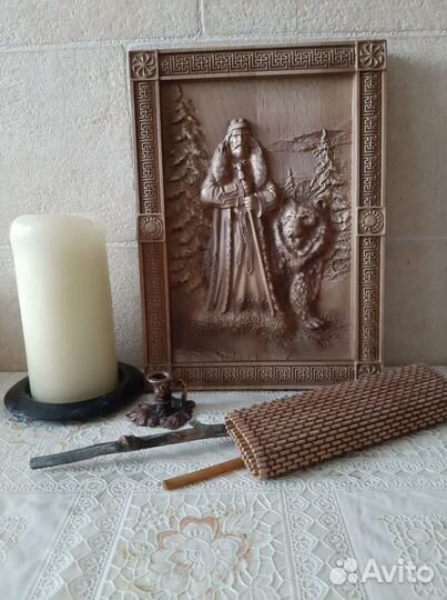 Картина резная из бука 