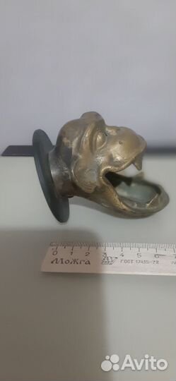 Голова обезьяны. Бронза, латунь