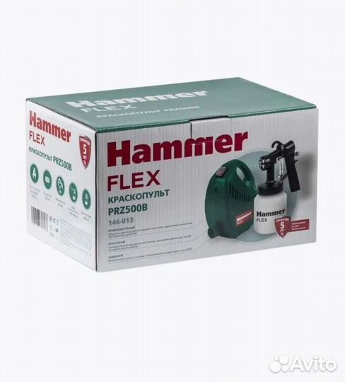 Краскопульт Hammer Flex PRZ500B 500Вт 800мл