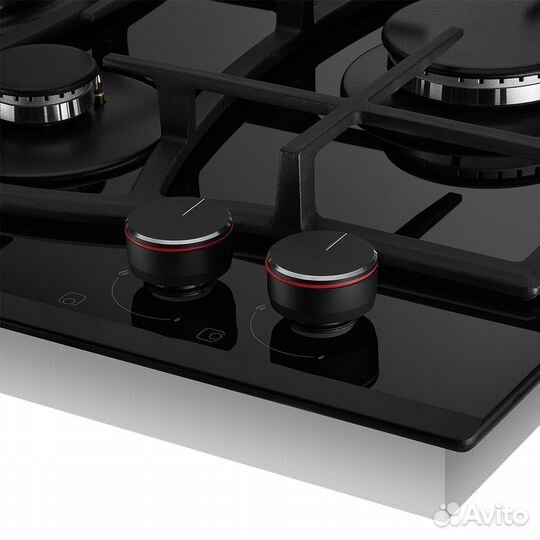 Встраиваемая варочная панель газовая kuppersberg fg 67 серый, черный