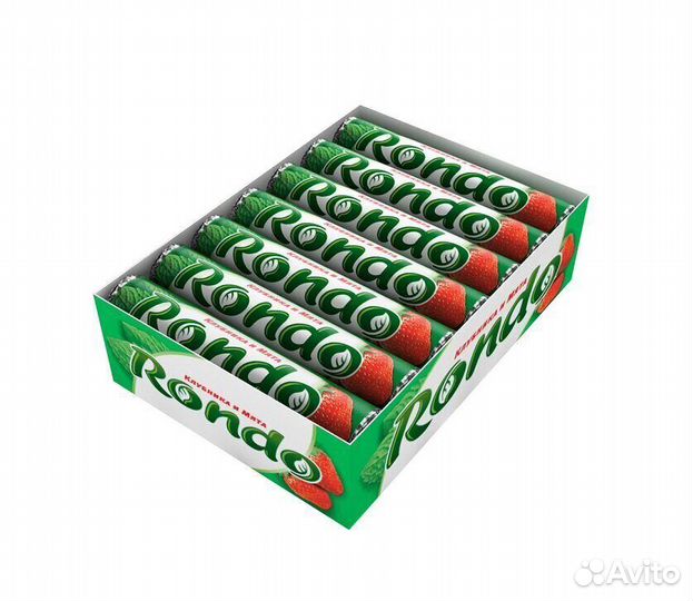 Освежающие мятные конфеты Рондо Клубника 30г