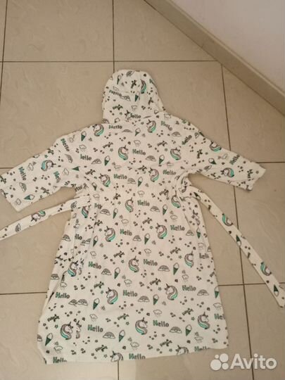 Халат для девочки махровый