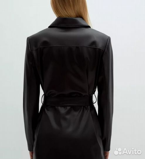 Куртка кожаная женская с поясом р.42
