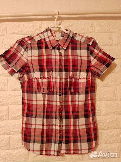 Женская белая рубашка оверсайз