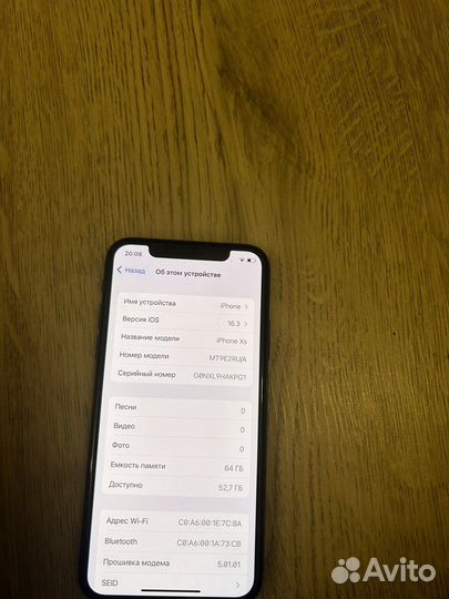 iPhone xs 64 gb