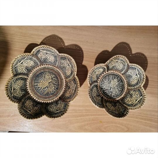 Берестяные тарелки