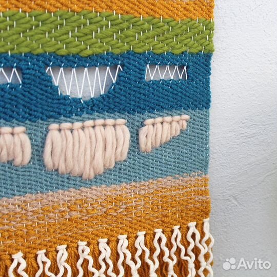 Интерьерное панно гобелен на стену макраме