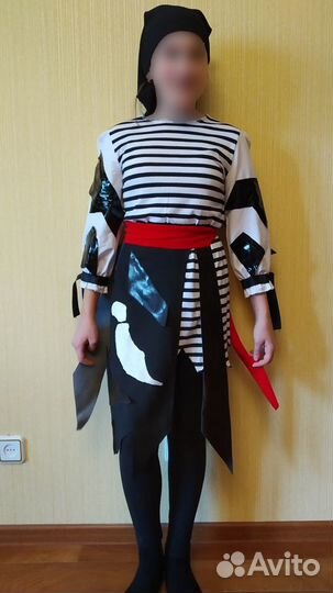Костюм пиратский для девочки рост 134-146