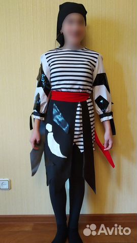 Костюм пиратский для девочки рост 134-146