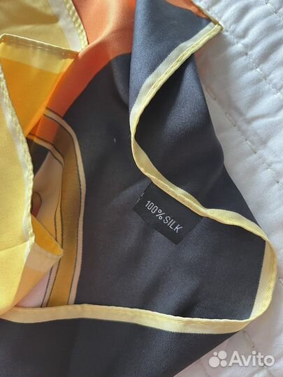 Шелковый палантин, полаток в стиле Hermes