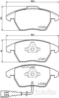 Колодки тормозные пер 8DB355010-581 hella pagid