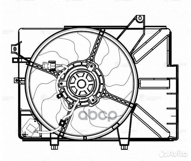 Э/вентилятор охл. для а/м Hyundai Getz (02) (с