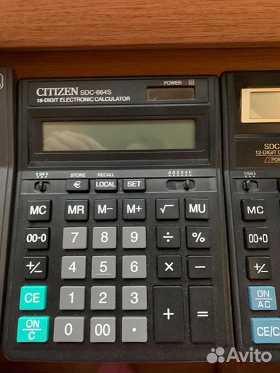 Калькулятор Casio, canon