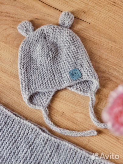 Комплект детский шапка+шарф новый