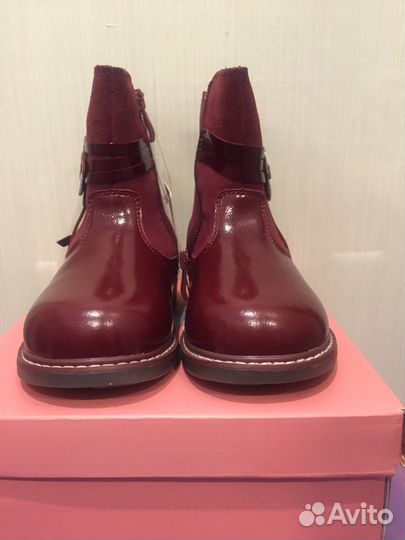 Зимние кожаные сапожки на девочку 25 р-р