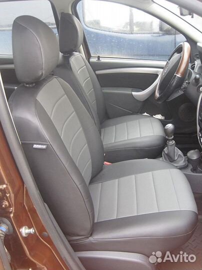 Чехлы Renault Duster Экокожа Автопилот