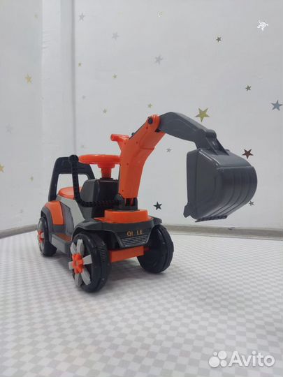 Каталка / Толокар машина Экскаватор, новый пушкар