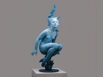 Современная скульптура Огонь 120 см