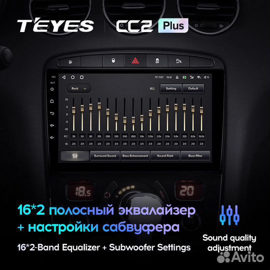 Автомагнитола Peugeot 408 308 Teyes CC2 Plus 4/32г