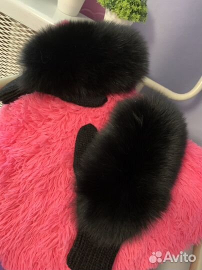 Рукавицы меховые с песцом