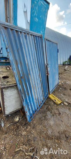 Ворота гаражные металлические бу