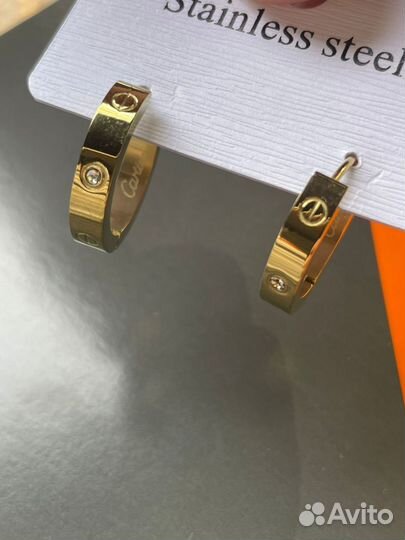 Серьги cartier