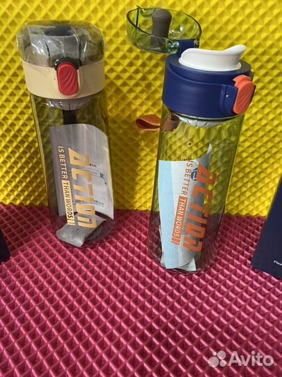 Бутылка для воды спортивная пластиковая 500мл