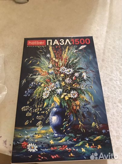 1500 пазла букет в вазе