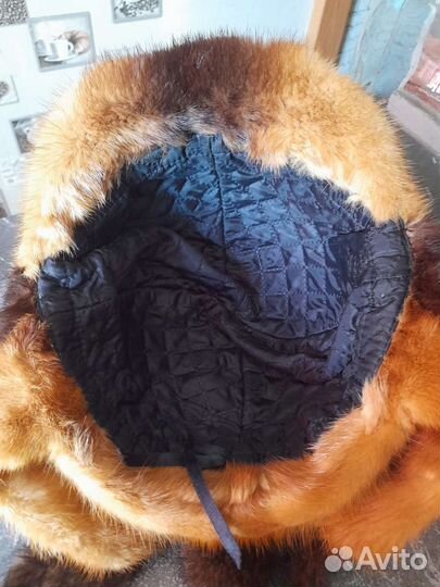 Шапка ушанка норковая женская