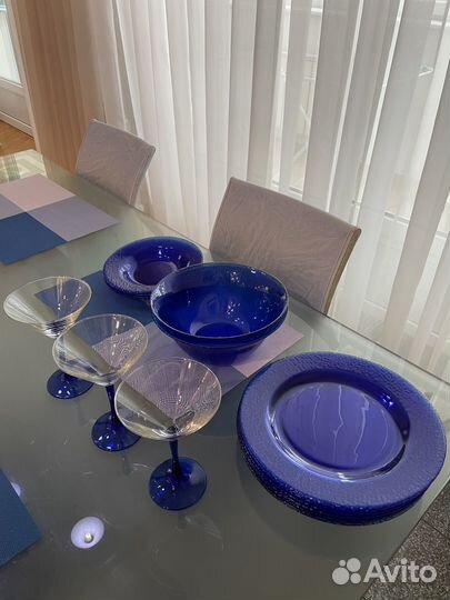 Бокалы и тарелки Гусь-Хрустальный