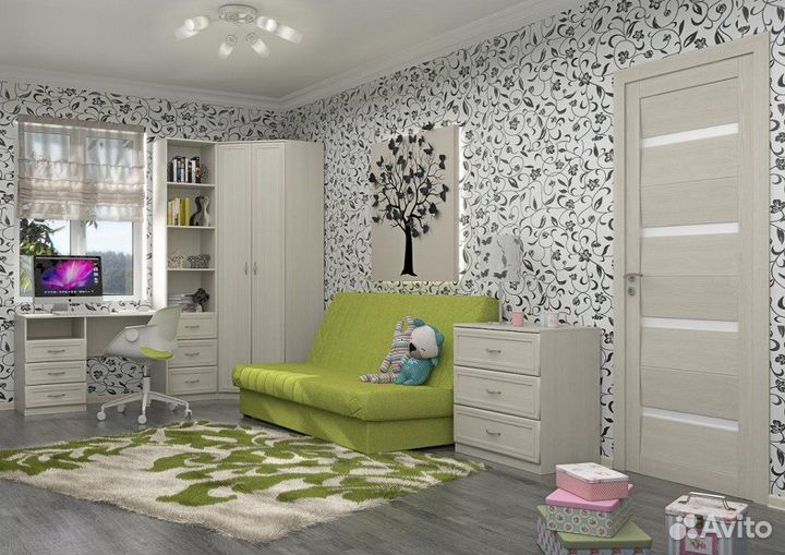 Стол письменный с 3 ящиками сосна карелия 1,1м