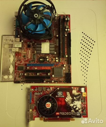 Комплект на 775 + плата на amd