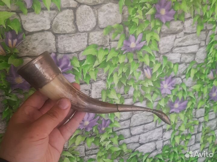 Ретро сувенирный рог для вина Кавказ СССР