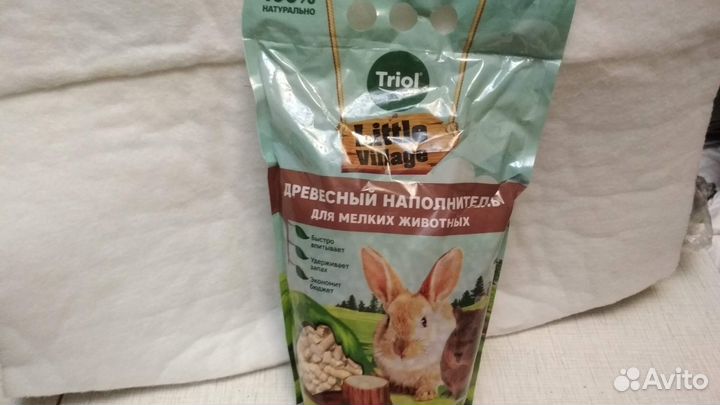 Древесный наполнитель для мелких животных