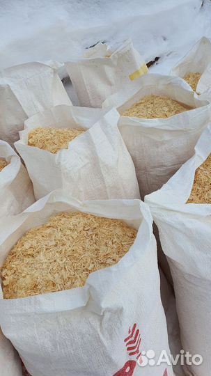Опилки стружка в мешках