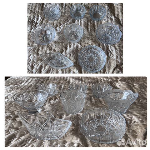 Хрустальные салатники, конфетницы СССР
