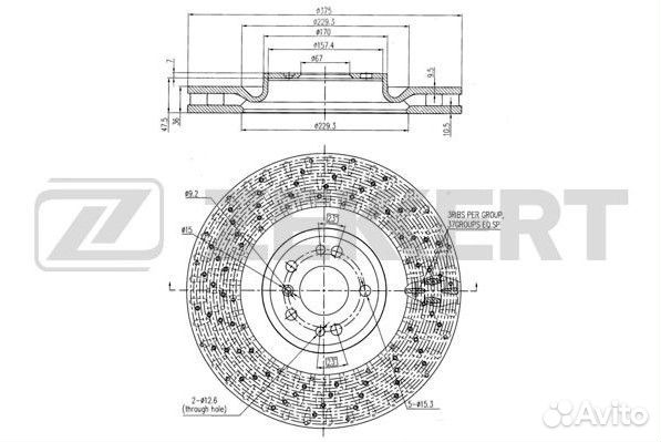 Диски тормозные Mercedes ML GL 166 stellox
