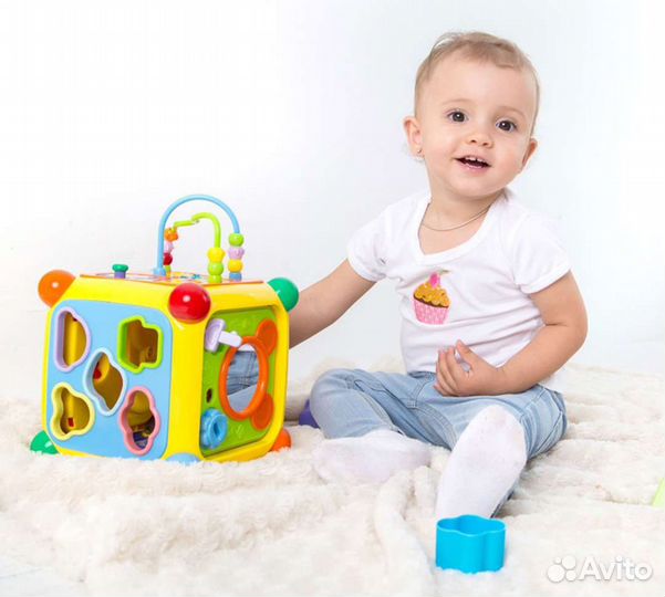 Жирафики Мультикуб с телефоном, сортером и пианино