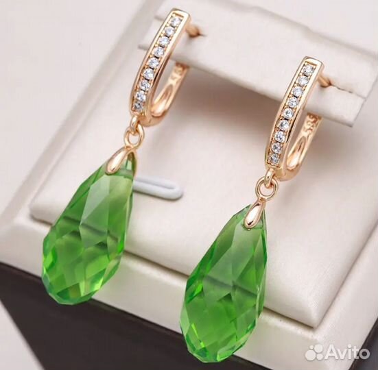 Серьги с кристалами swarovski 585 RG