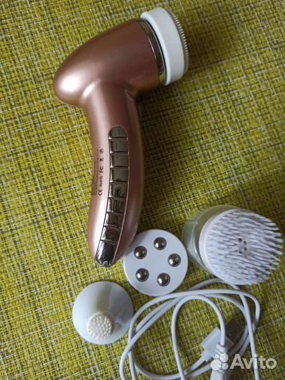 Щётка для лица, массажёр Kinsei Beauty, 4 насадки