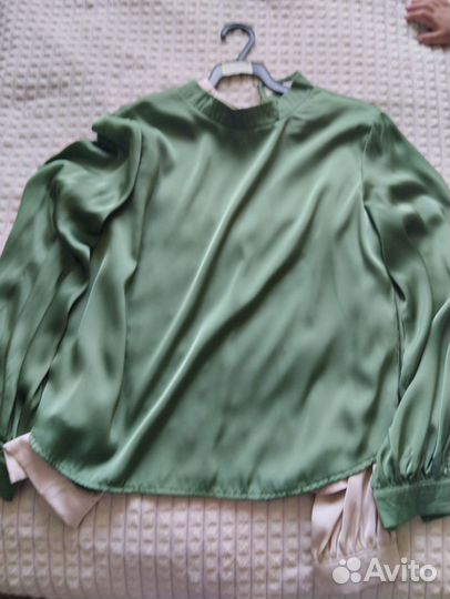 Две блузки шелк 48