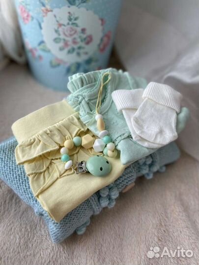 Именной держатель для соски, грызунка или пустышки